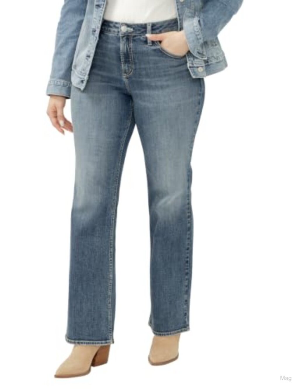 Plus Size Suki Mid Rise Bootcut Jeans Power Stretch Denim